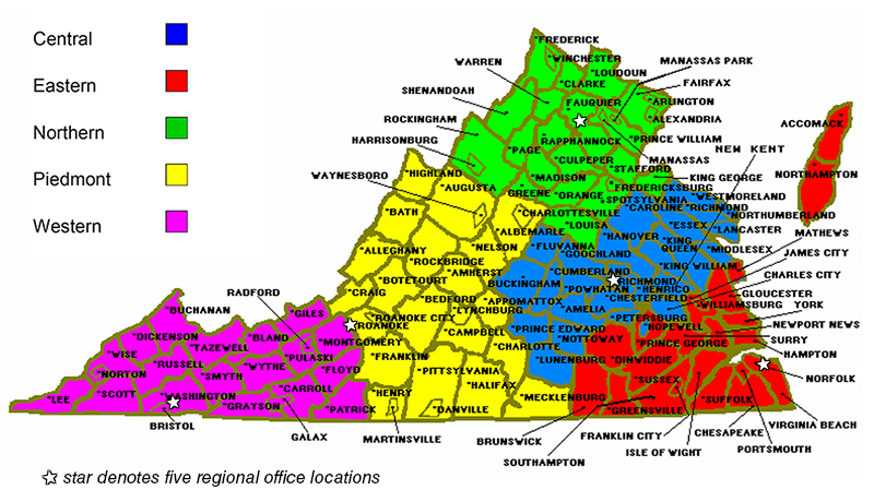 Regional Offices Of Social Services Virginia Department Of