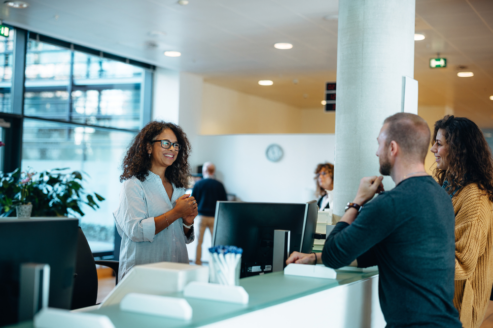 Women offering exceptional customer service