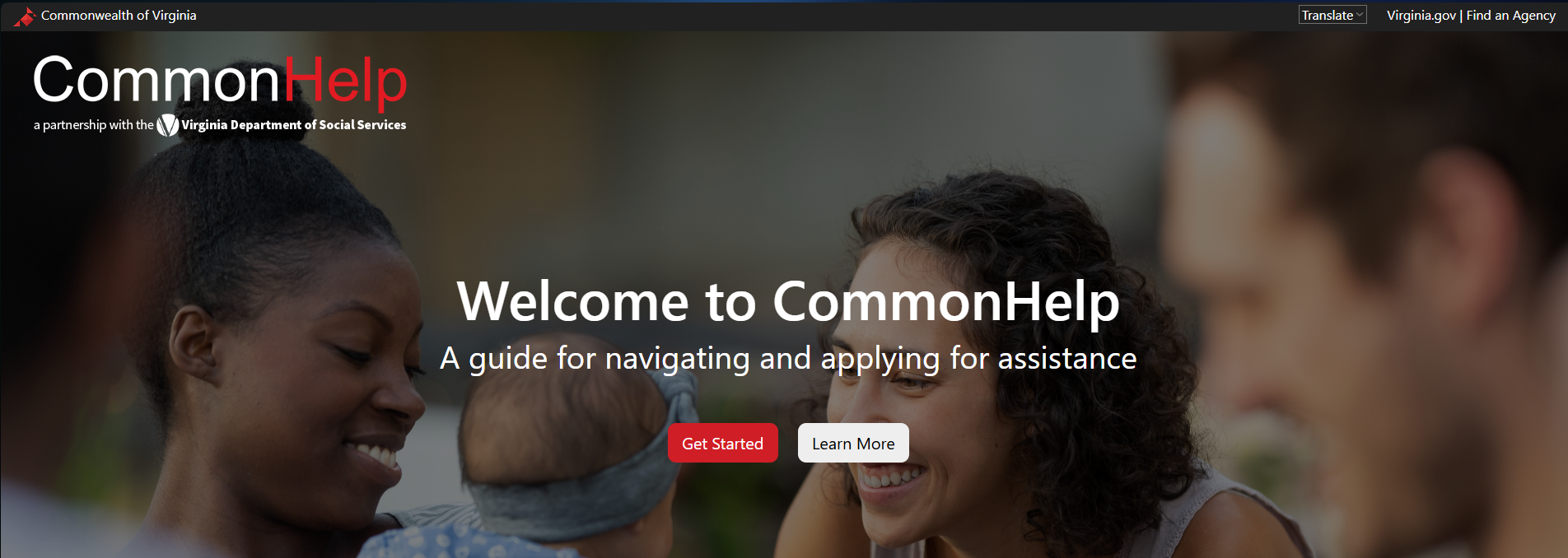 The Virginia Department of Social Services' CommonHelp website.